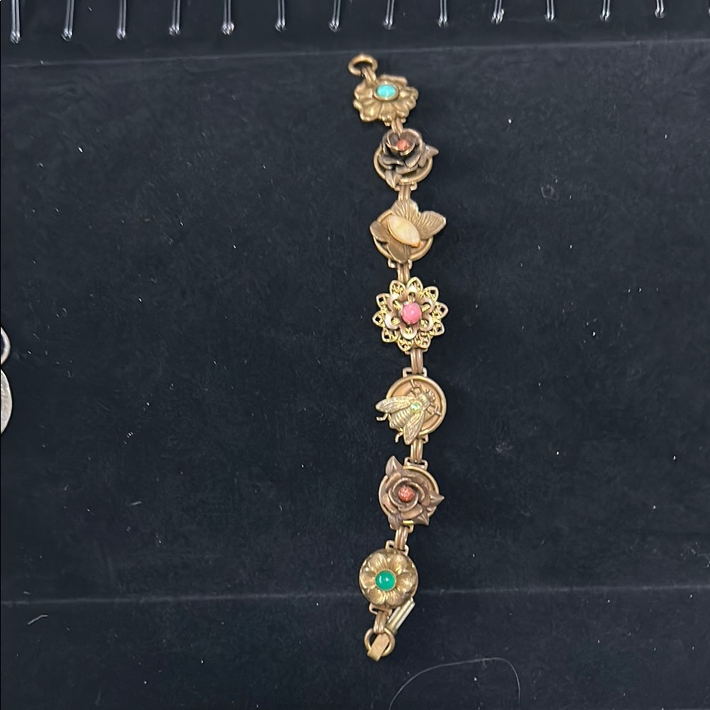 Jan Michaels Floral Bracelet with Multicolor Accents